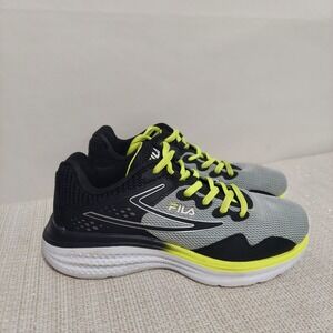 Fila Tactician Strap Boys Shoes Size 4 Black Lime Green‎